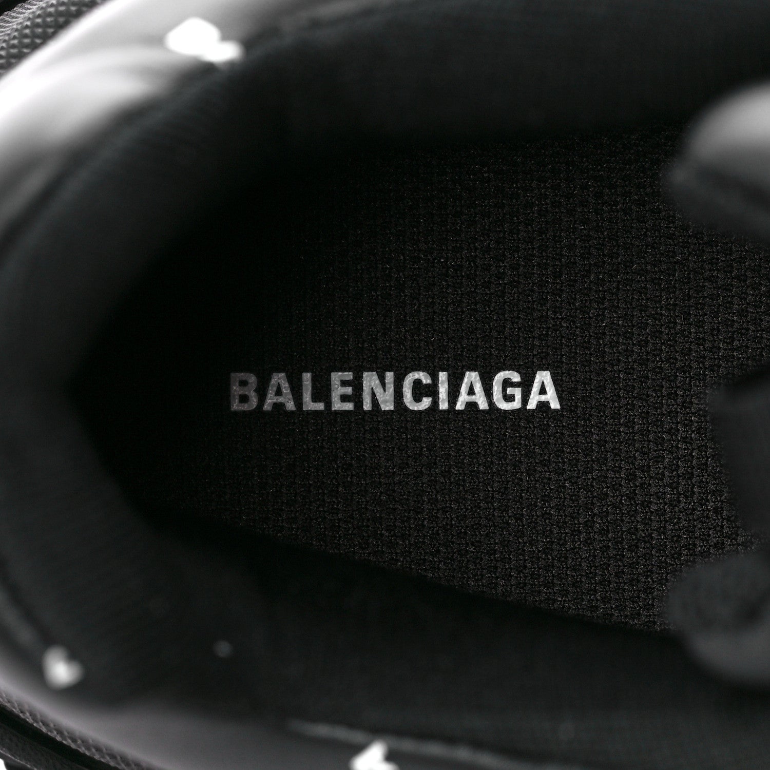 Balenciaga Technical Fabric Allover Logo Mens Triple S Sneakers 44 Black White 7 of 9