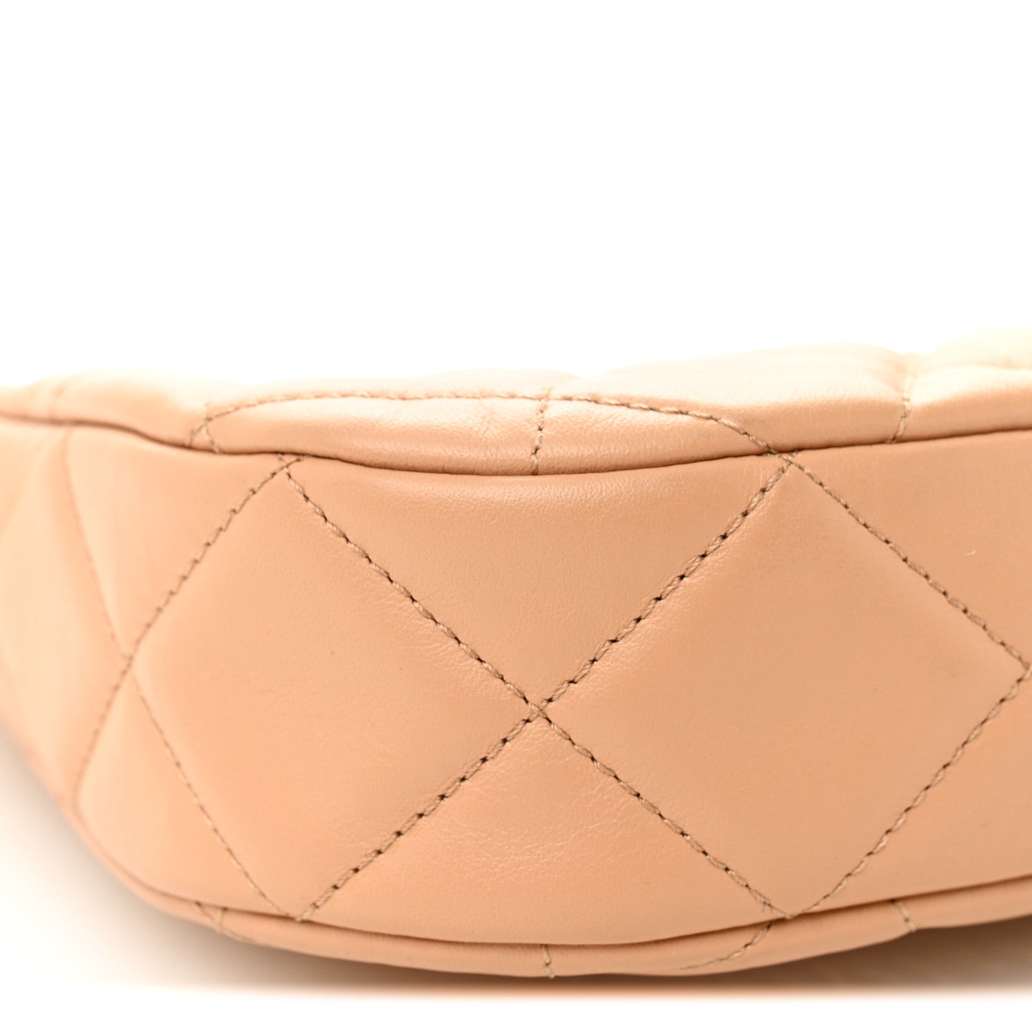 Chanel Crumpled Calfskin Quilted Braided CC Hobo Beige 9 of 11