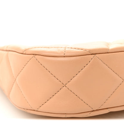Chanel Crumpled Calfskin Quilted Braided CC Hobo Beige 9 of 11