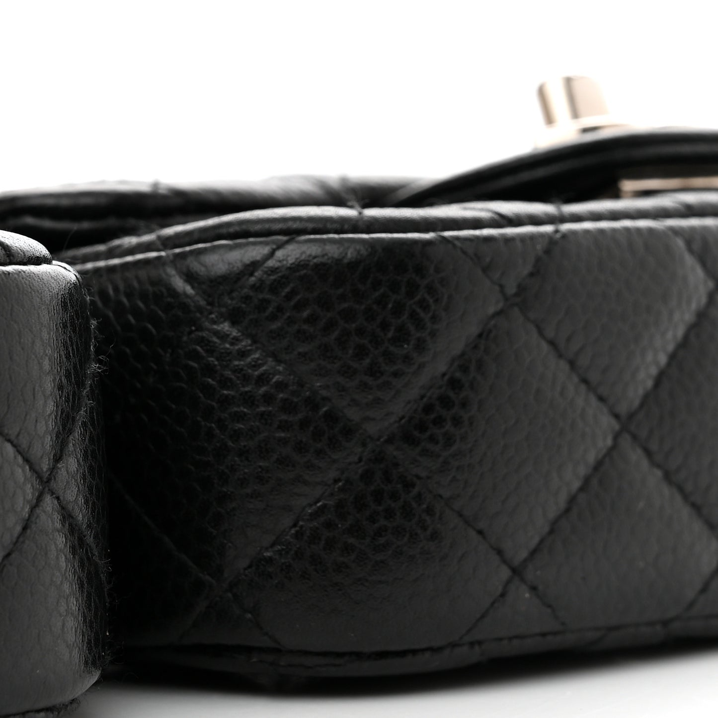 Caviar Quilted Double Mini Flap Crossbody Black