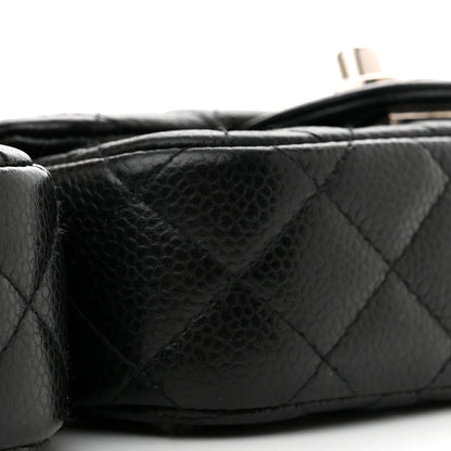 Chanel Caviar Quilted Double Mini Flap Crossbody Black 11 of 13