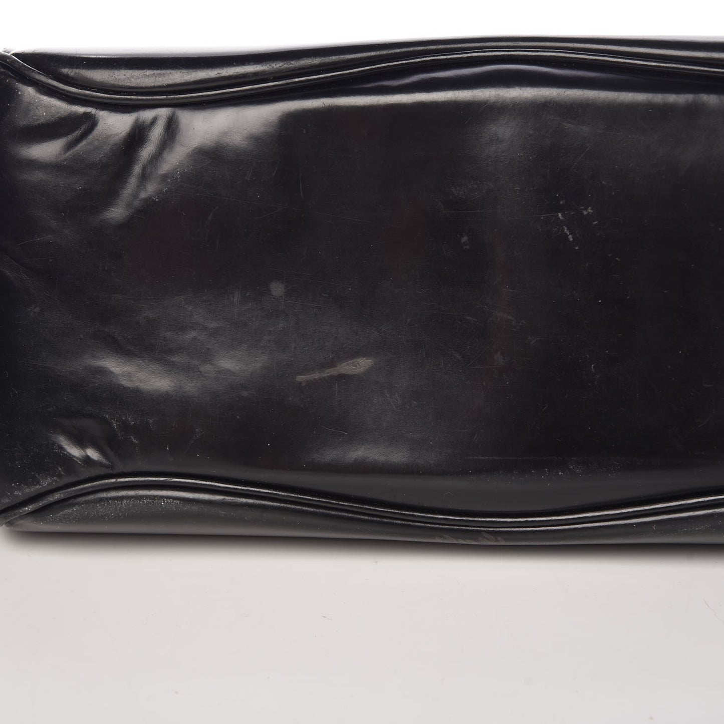 Regent Calfskin Bamboo Medium Lady Lock Top Handle Bag Black