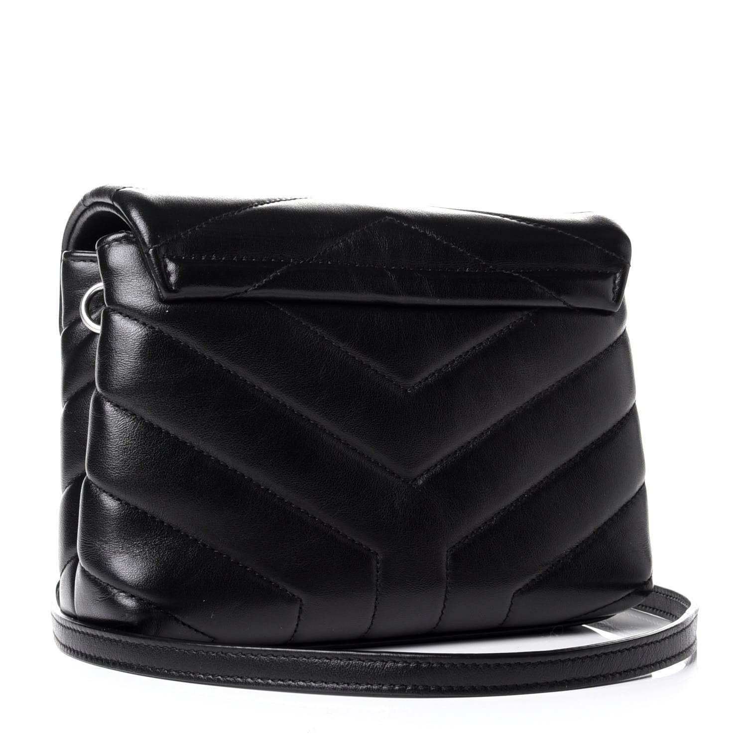 Saint Laurent Calfskin Y Quilted Monogram Toy Loulou Crossbody Bag Black 2 of 4