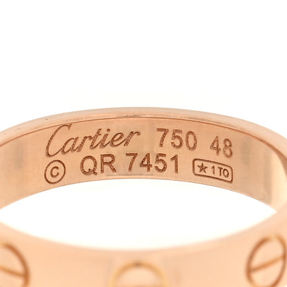 Cartier 18K Pink Gold 3.5mm LOVE Wedding Band Ring 48 4.5 4 of 4
