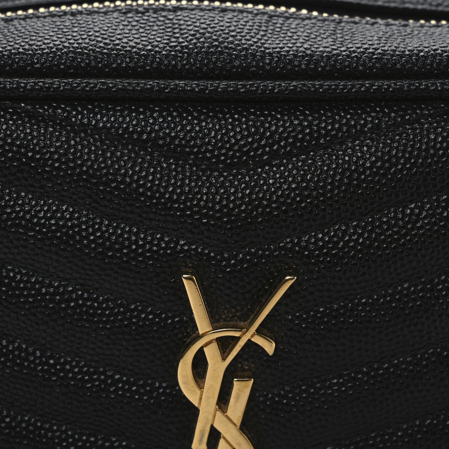 Grain De Poudre Matelasse Monogram Mini Lou Camera Bag Black