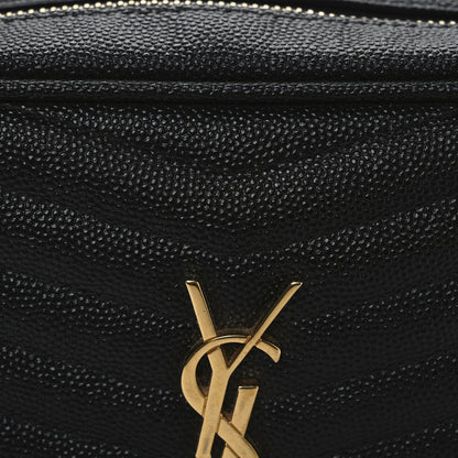 Saint Laurent Grain De Poudre Matelasse Monogram Mini Lou Camera Bag Black 8 of 11