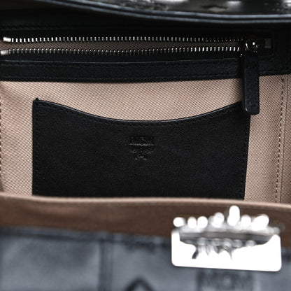 MCM Calfskin Ottomar Monogram Small Berlin Crossbody Black 6 of 11