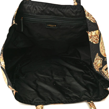 Versace Nylon Medusa Print Tote Black 5 of 12