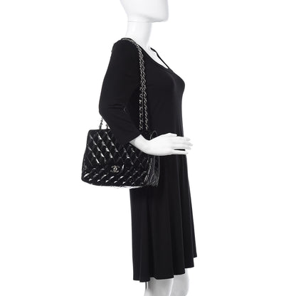 Chanel Patent Quilted Jumbo Single Flap Black 2 of 15