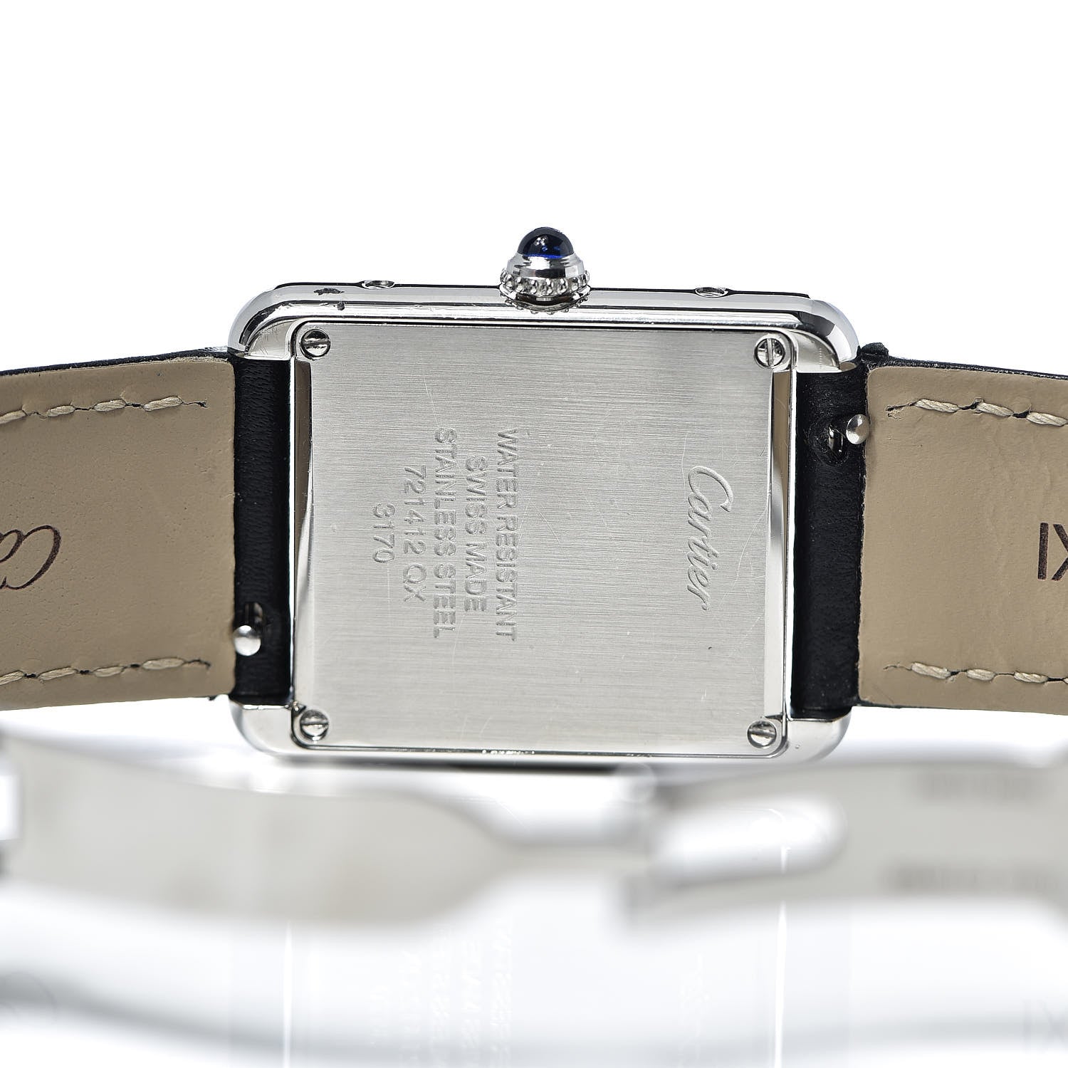 Cartier Stainless Steel Calfskin 24mm Tank Solo Quartz Watch 5 of 10