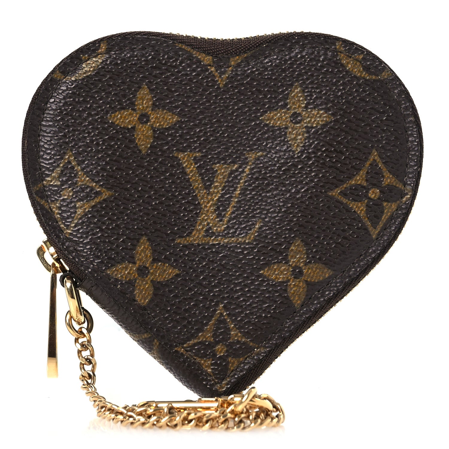 Louis Vuitton Monogram Leopard Coeur Heart Coin Purse Blanc Corail 1 of 8