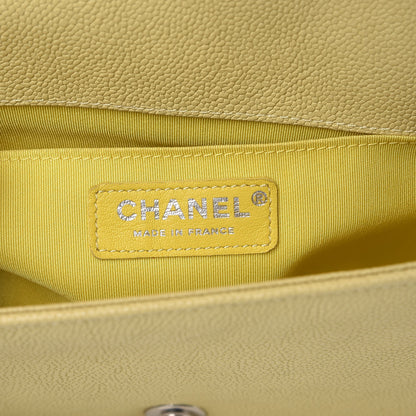 Chanel Caviar Quilted Medium Boy Flap Light Yellow 6 of 11