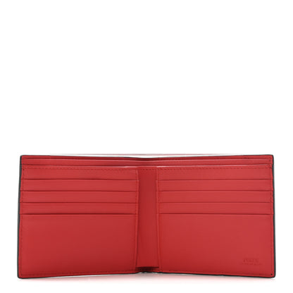 Fendi Vitello Century Monster Eyes Inlay Bi-Fold Wallet Black Giallo Rosso 5 of 9
