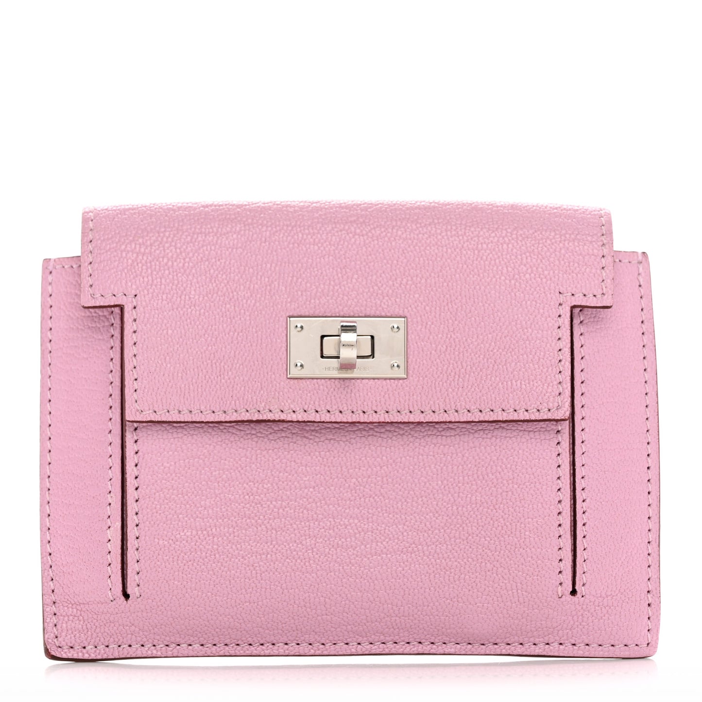 Chevre Mysore Kelly Pocket Compact Wallet Mauve Sylvestre