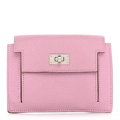 Hermes Chevre Mysore Kelly Pocket Compact Wallet Mauve Sylvestre 1 of 12