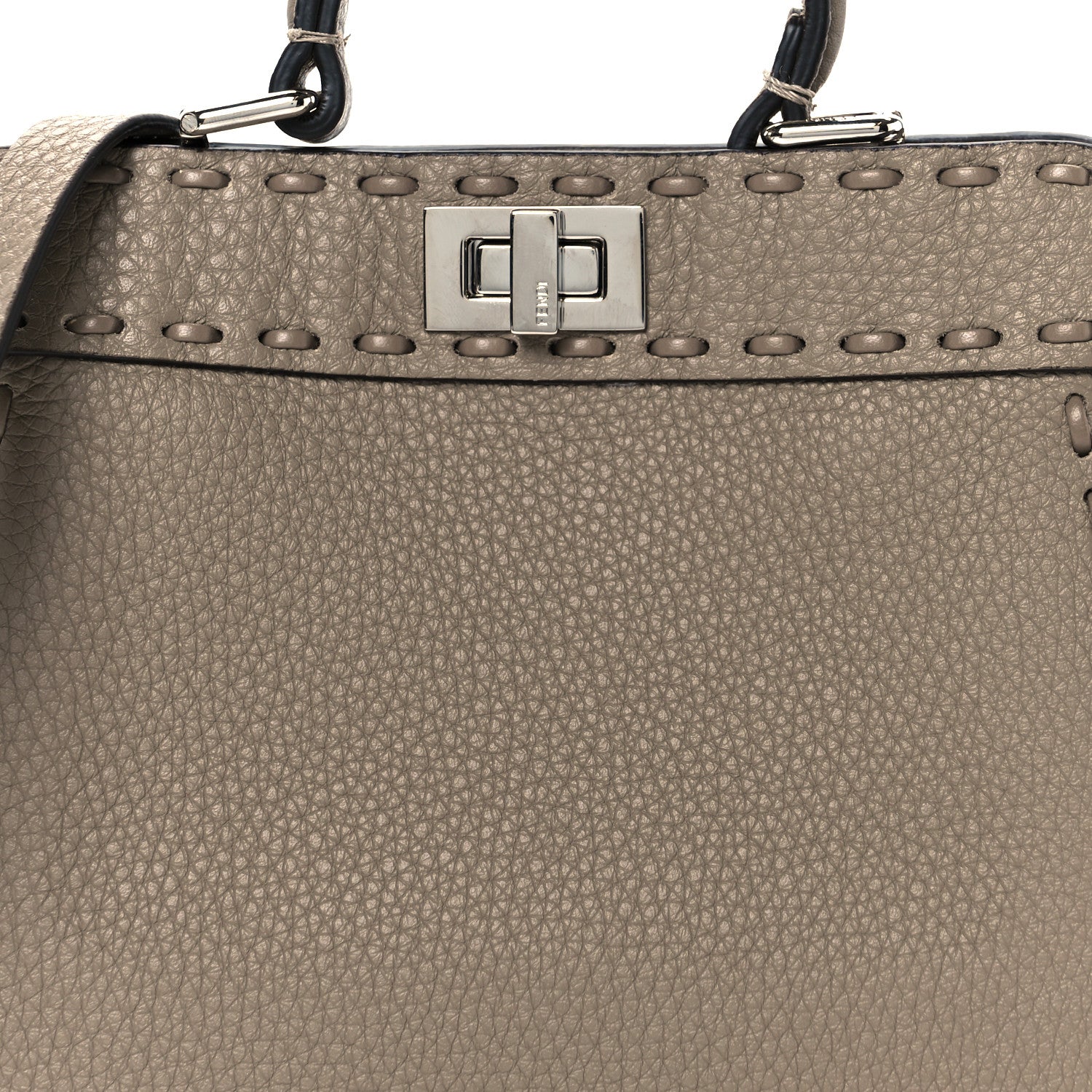 Fendi Cuoio Romano Selleria Mini Peekaboo I SEE U Iconic Satchel Fettuccia 15 of 19