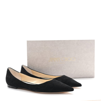 Jimmy Choo Suede Love Flats 39 Black 9 of 9