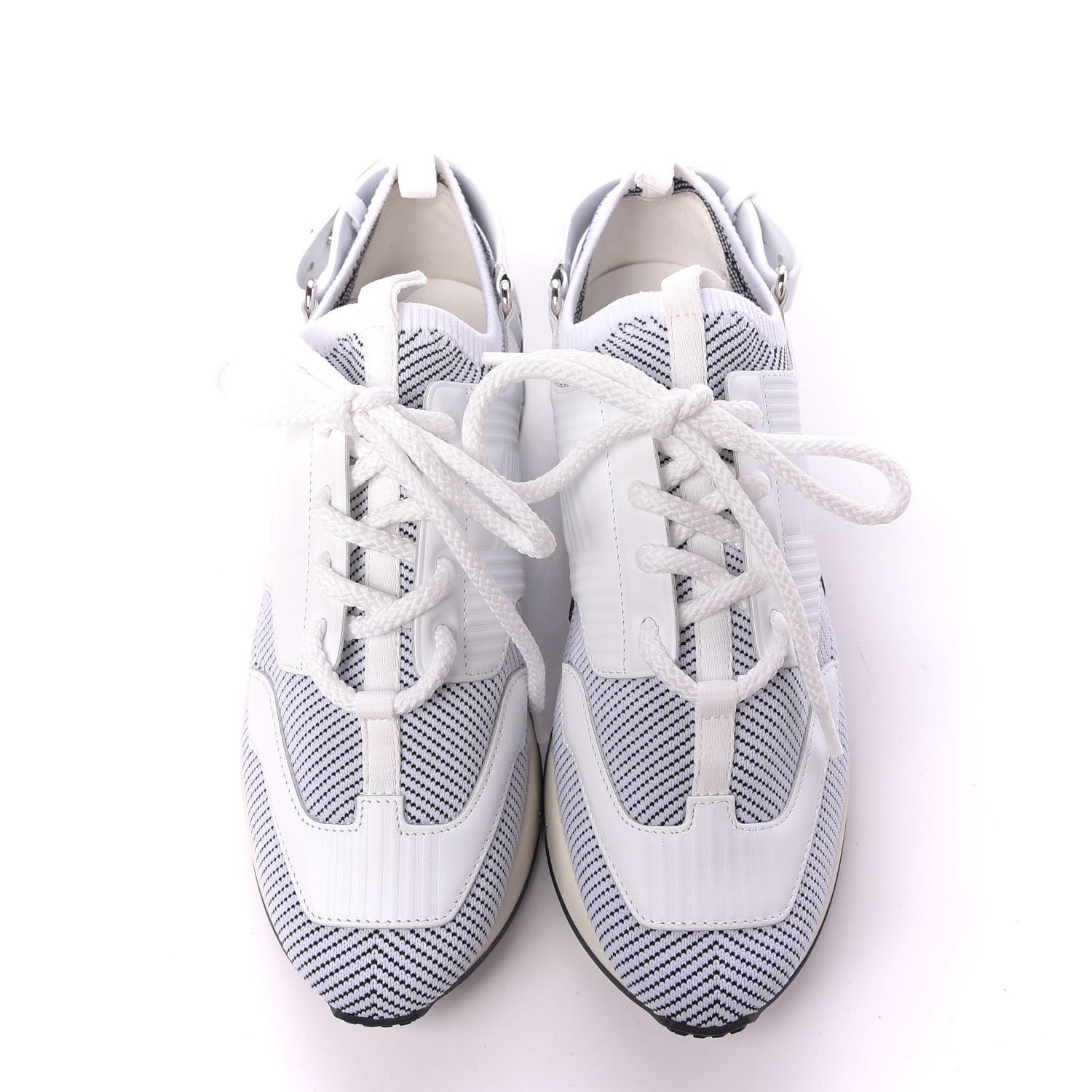 Hermes Calfskin Womens Athlete Sneakers 37 White Multicolor 5 of 10