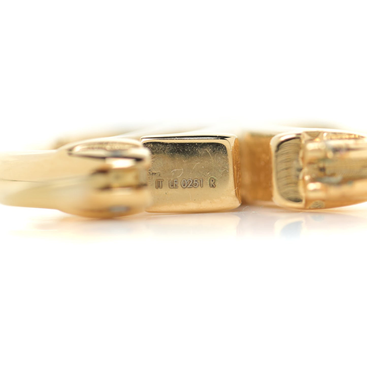 Metal Small Louise Hoop Earrings Gold