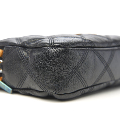 Saint Laurent Grained Lambskin Quilted Mini Becky Double Zip Bag Black 9 of 11