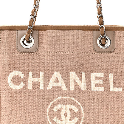 Chanel Mixed Fibers Calfskin Mini Deauville Tote Beige 8 of 10