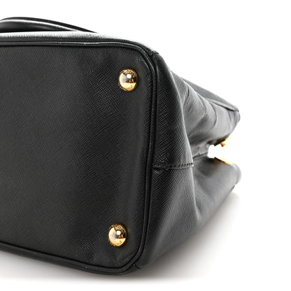 Prada Saffiano Lux Small Galleria Double Zip Tote Black 9 of 10