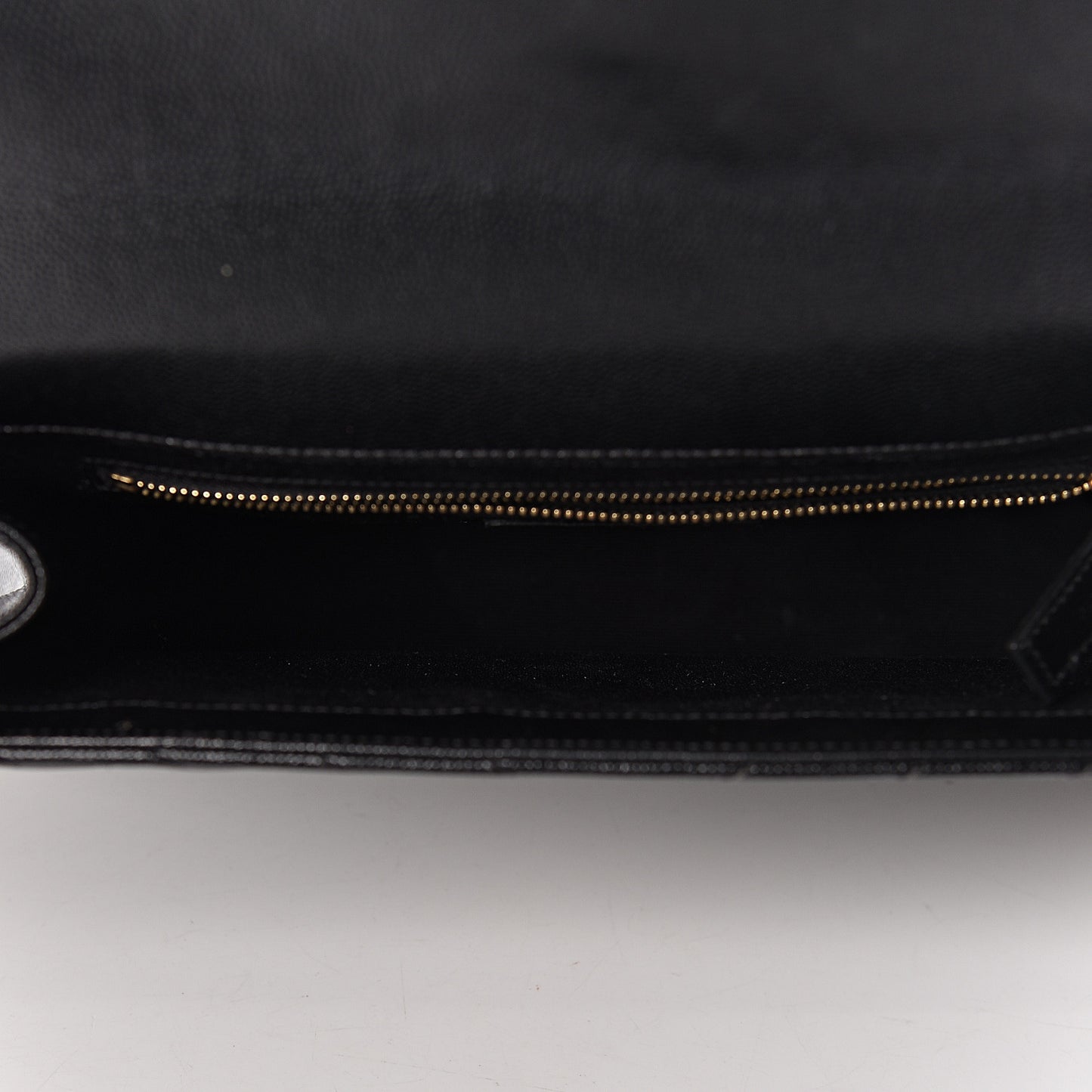 Grain De Poudre Matelasse Chevron Large Monogram Satchel Black