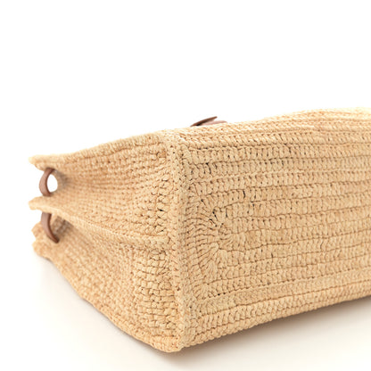 Saint Laurent Raffia Calfskin Medium Souple Sac De Jour Naturale Brick 10 of 11