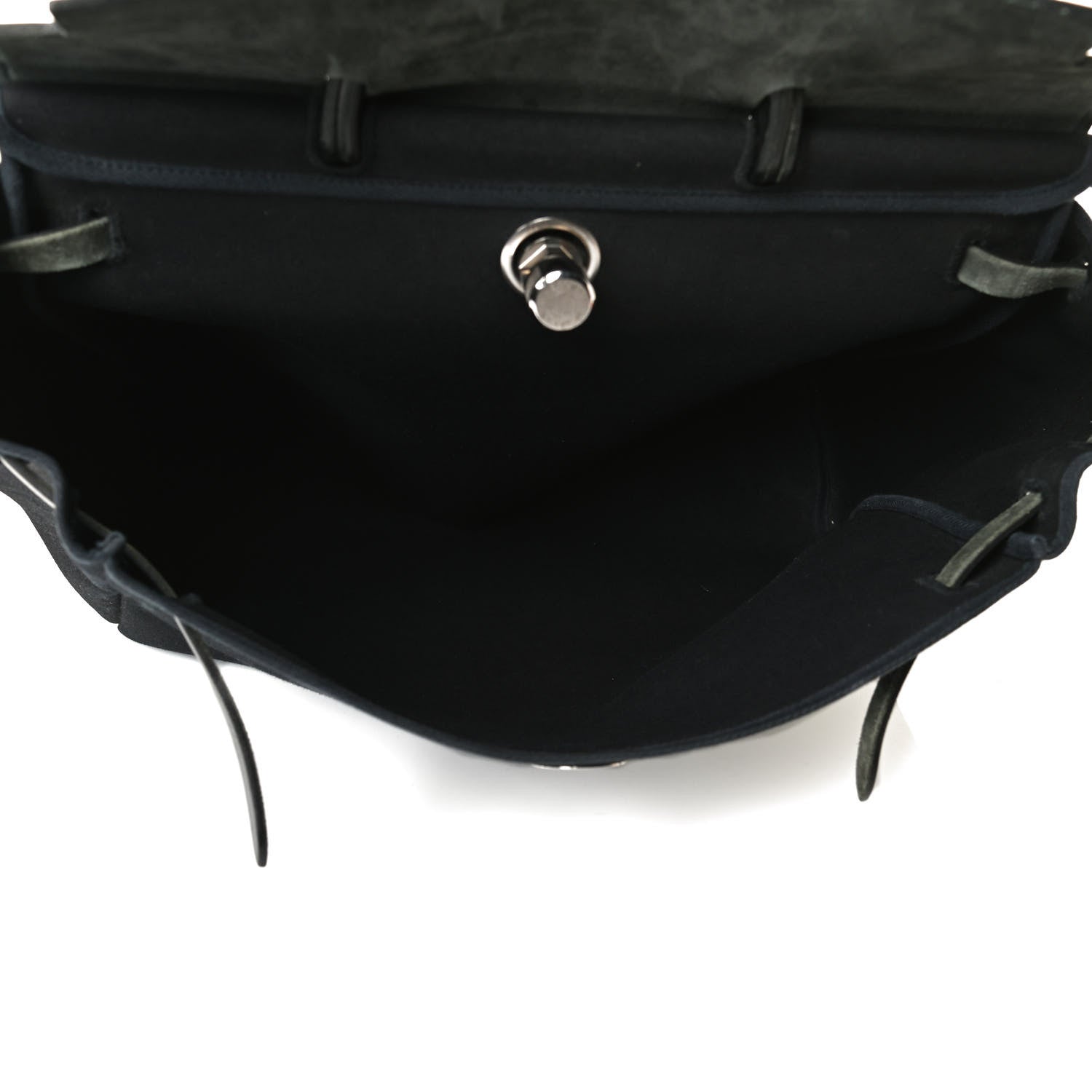 Hermes Toile Vache Calfskin Herbag 30 PM Black 4 of 15