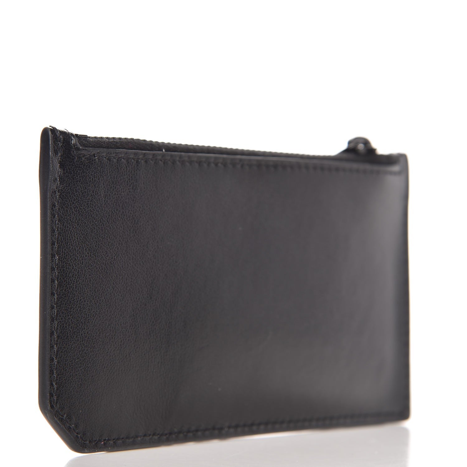Saint Laurent Calfskin 5 Fragments Zip Pouch Card Holder Black 4 of 6