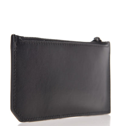 Saint Laurent Calfskin 5 Fragments Zip Pouch Card Holder Black 4 of 6