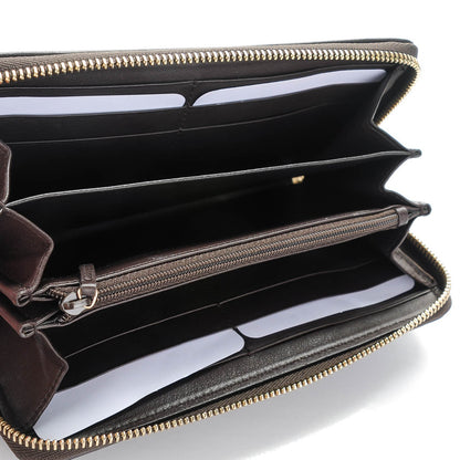 Gucci Monogram Margaux Calfskin Sukey Zip Around Wallet Beige Ebony Cocoa 5 of 7