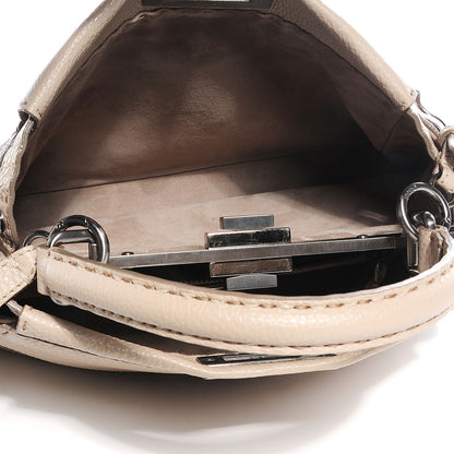 Fendi Cuoio Romano Selleria Medium Peekaboo Iconic Satchel Pietra Nocciola 8 of 10