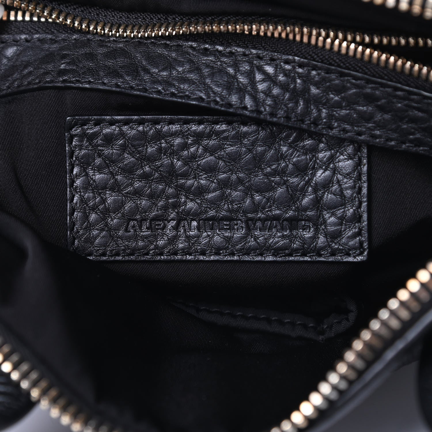 Alexander Wang Pebbled Lambskin Rocco Black Pale Gold Hardware 6 of 9