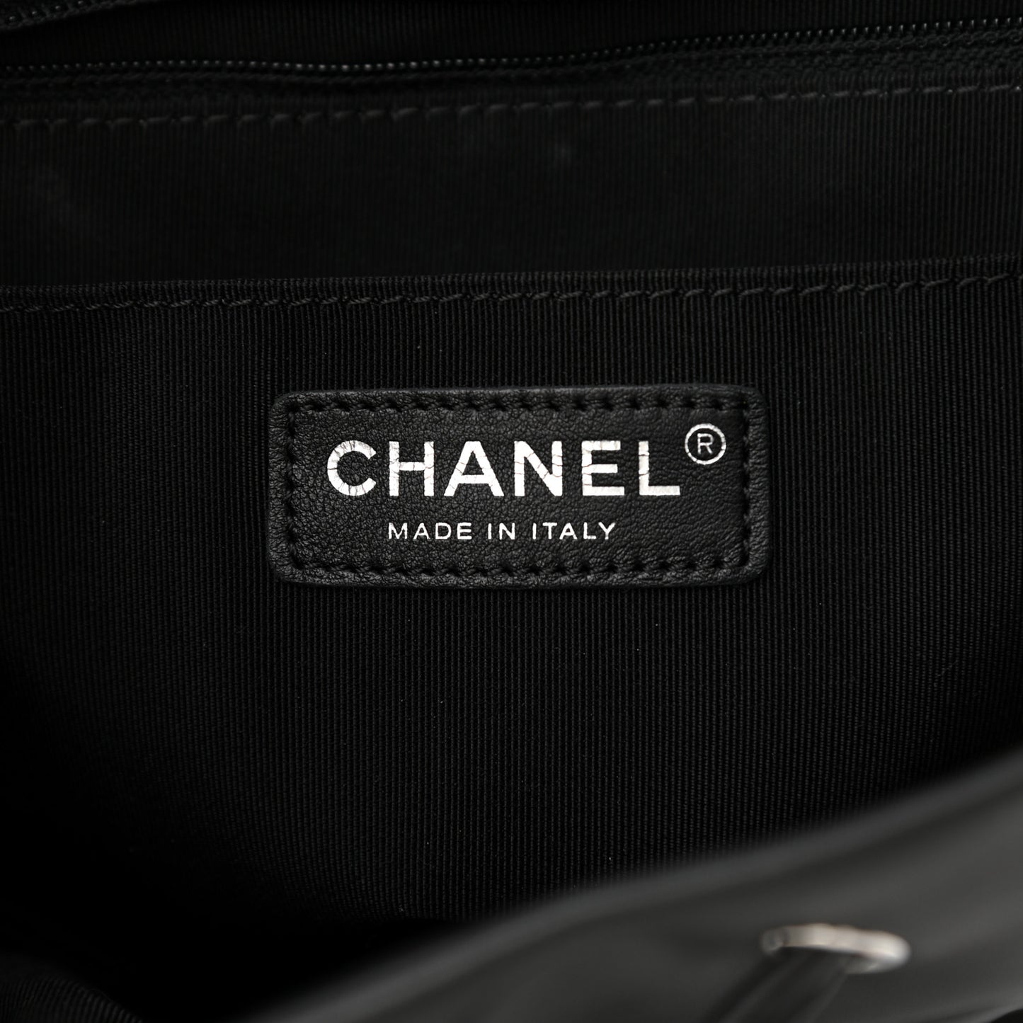 Calfskin Chevron Quilted Large Urban Spirit Backpack Black