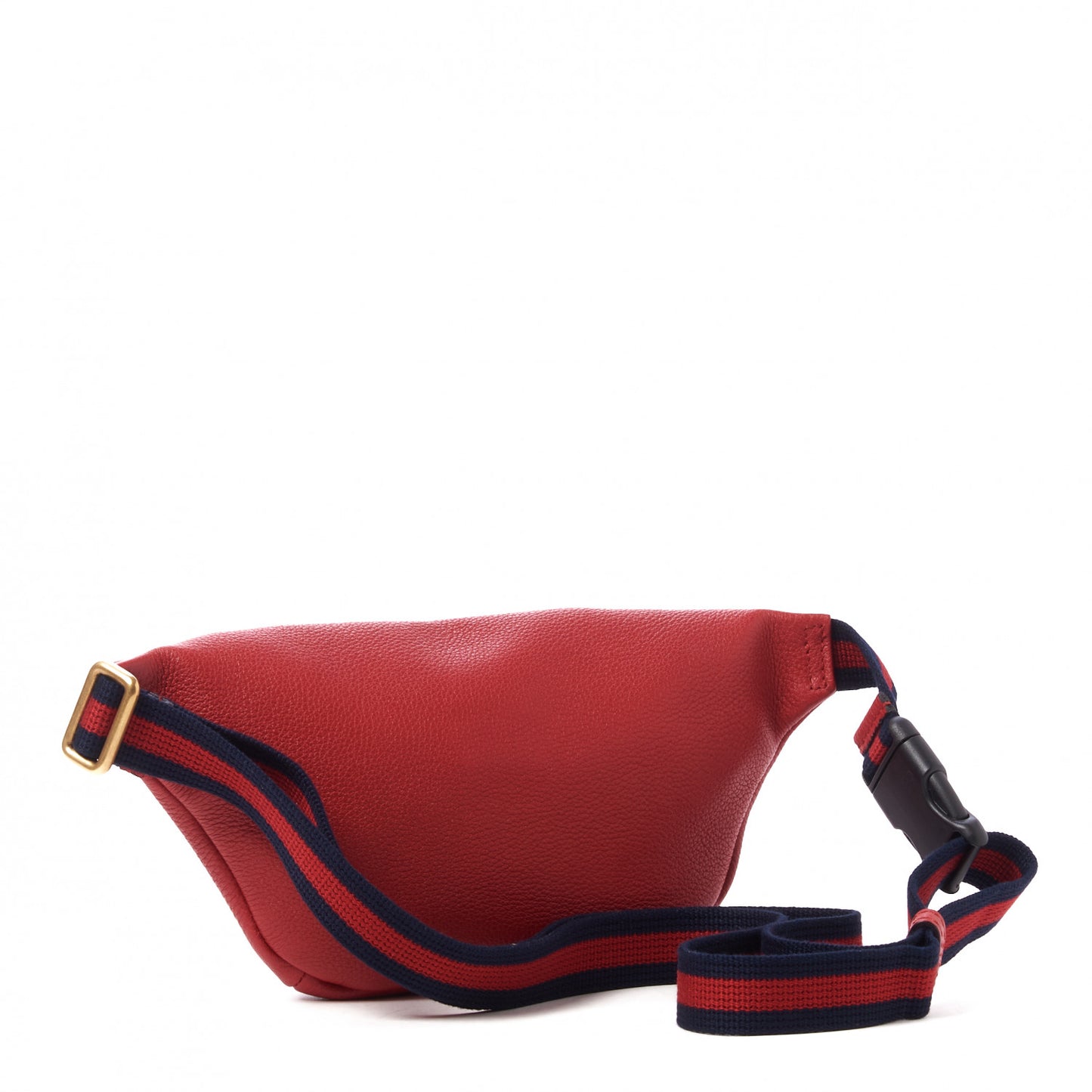 Grained Calfskin Small Logo Belt Bag Hibiscus Red