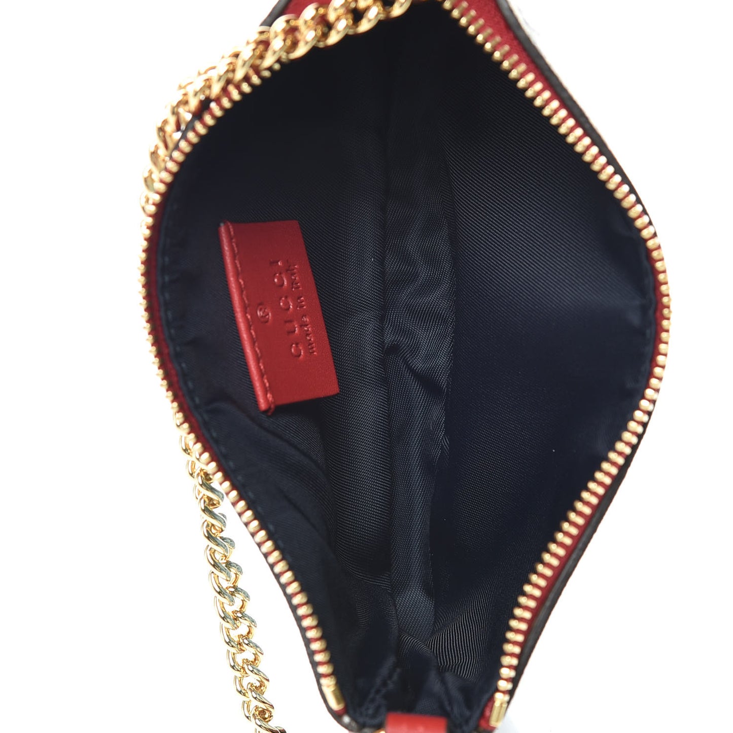GG Supreme Monogram Blooms Mini Chain Bag Beige Blue Navy Hibiscus Red