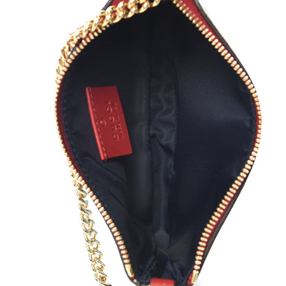Gucci GG Supreme Monogram Blooms Mini Chain Bag Beige Blue Navy Hibiscus Red 7 of 11