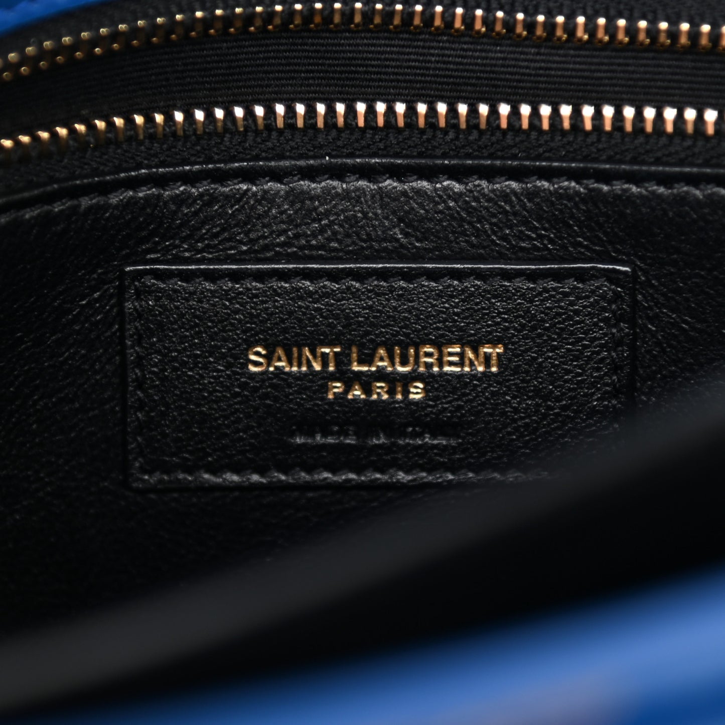 Smooth Calfskin Monogram Cassandra Clasp Bag Blue Majorelle