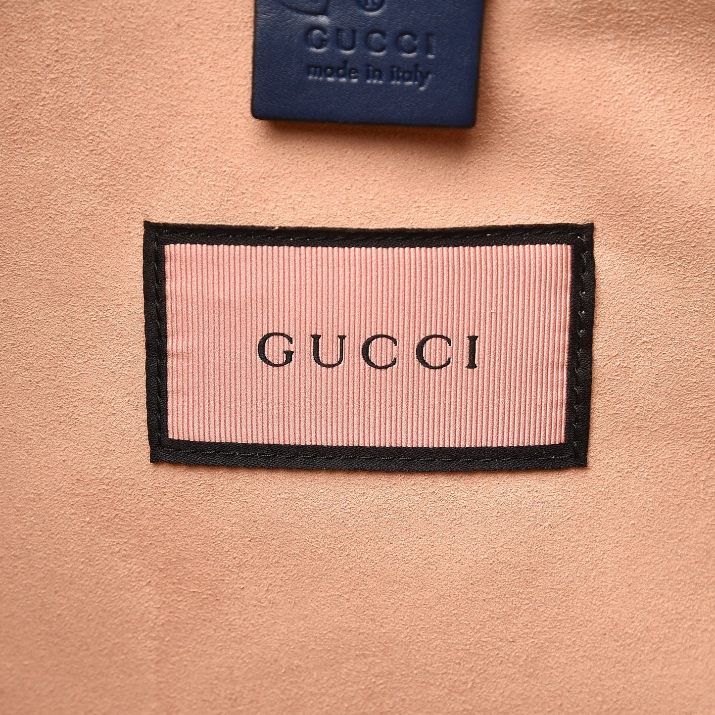 Calfskin GucciGhost Print Duffle Blue Agata Hibiscus Red