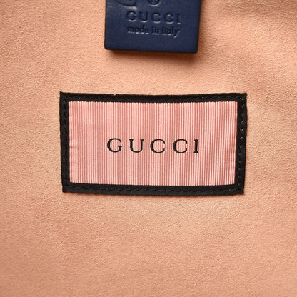 Gucci Calfskin GucciGhost Print Duffle Blue Agata Hibiscus Red 6 of 9