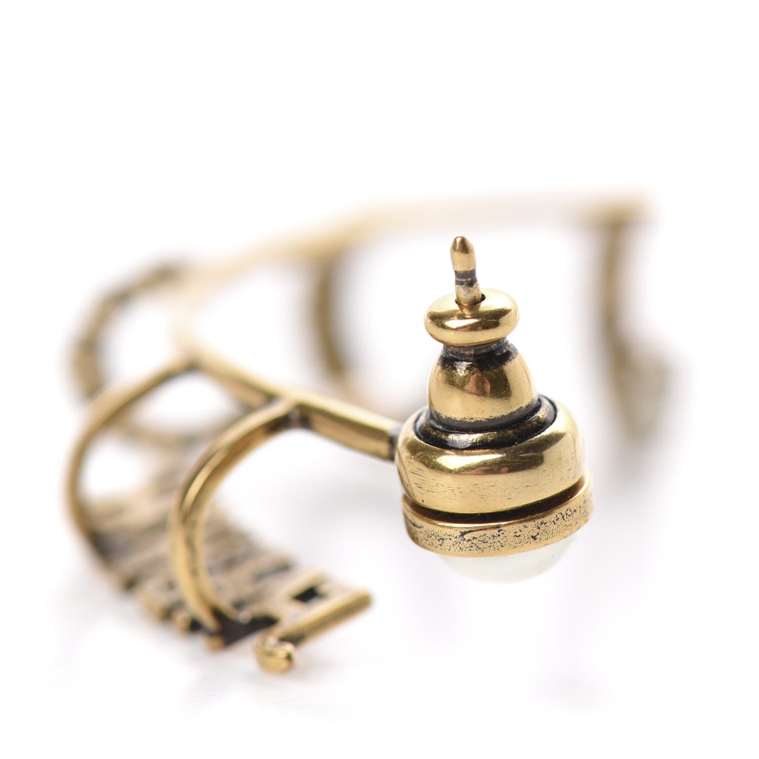 Christian Dior Pearl J'Adior Earring Aged Gold 3 of 5