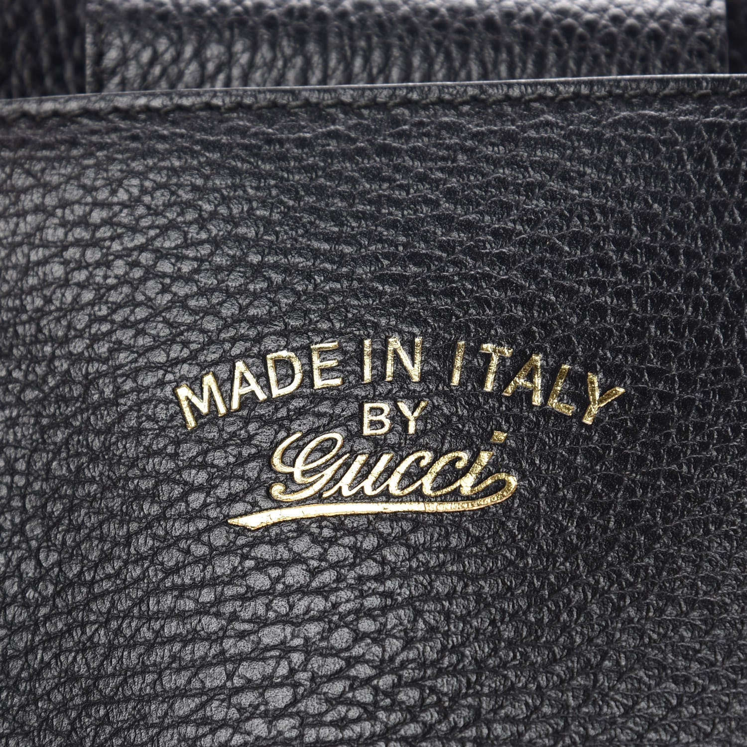 Gucci Pebbled Calfskin Medium Swing Tote Black 8 of 10