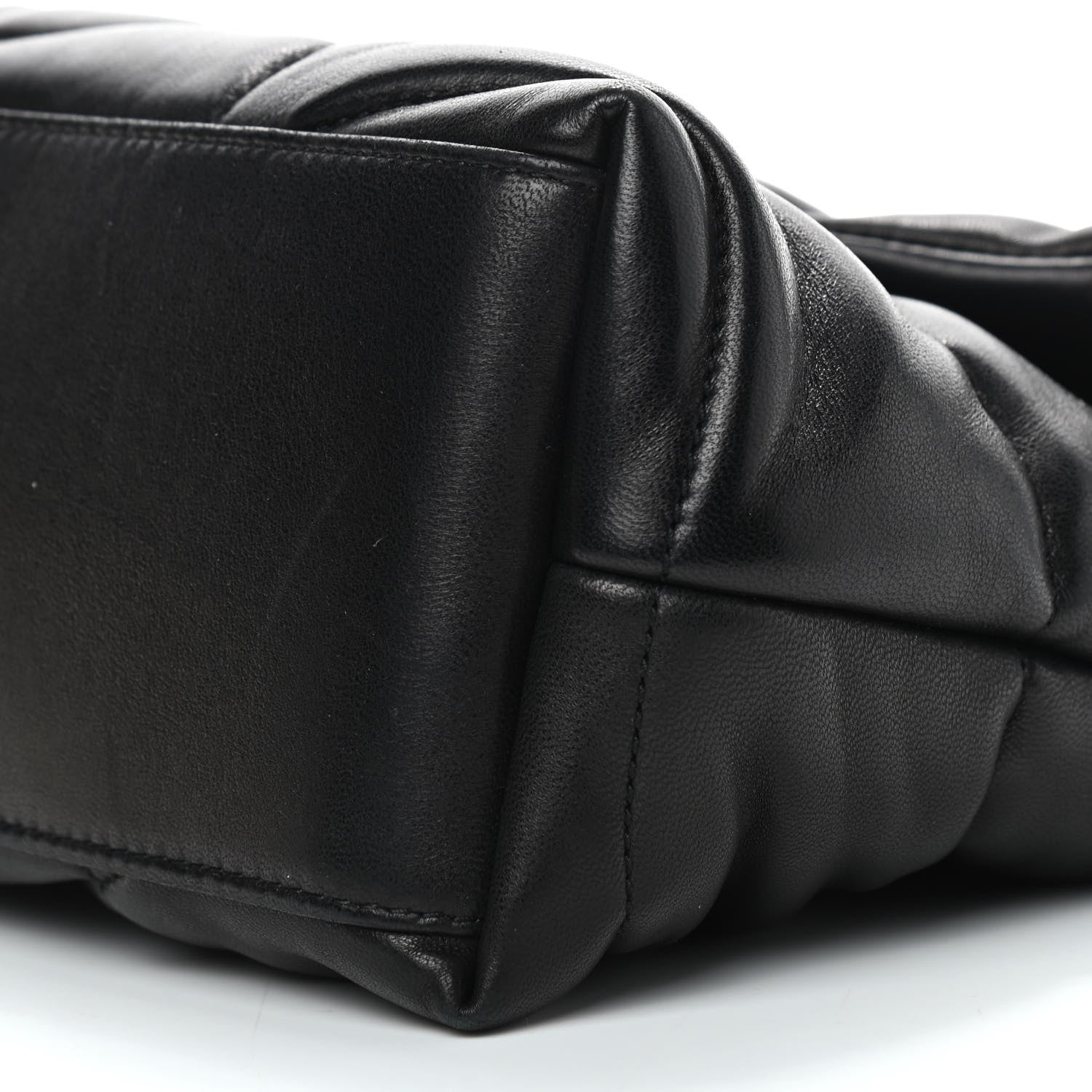 Saint Laurent Lambskin Quilted Small Loulou Puffer Monogram Chain Satchel Black 9 of 9