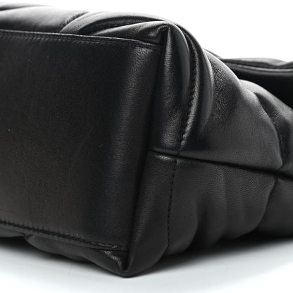 Saint Laurent Lambskin Quilted Small Loulou Puffer Monogram Chain Satchel Black 9 of 9