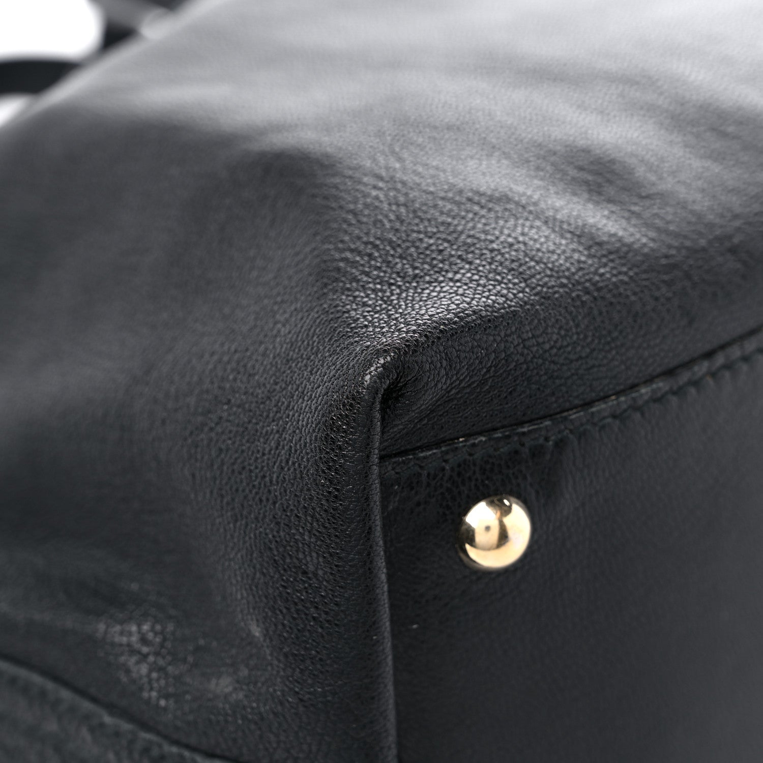 Saint Laurent Calfskin Reversible Double Sac Y Tote Black Gold 7 of 23