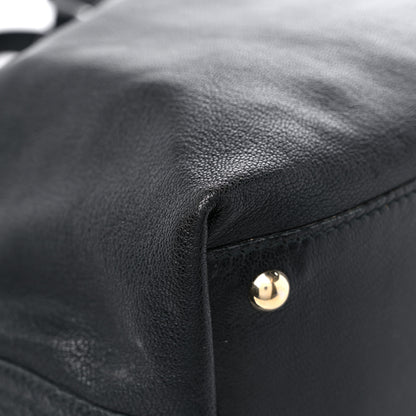 Saint Laurent Calfskin Reversible Double Sac Y Tote Black Gold 7 of 23