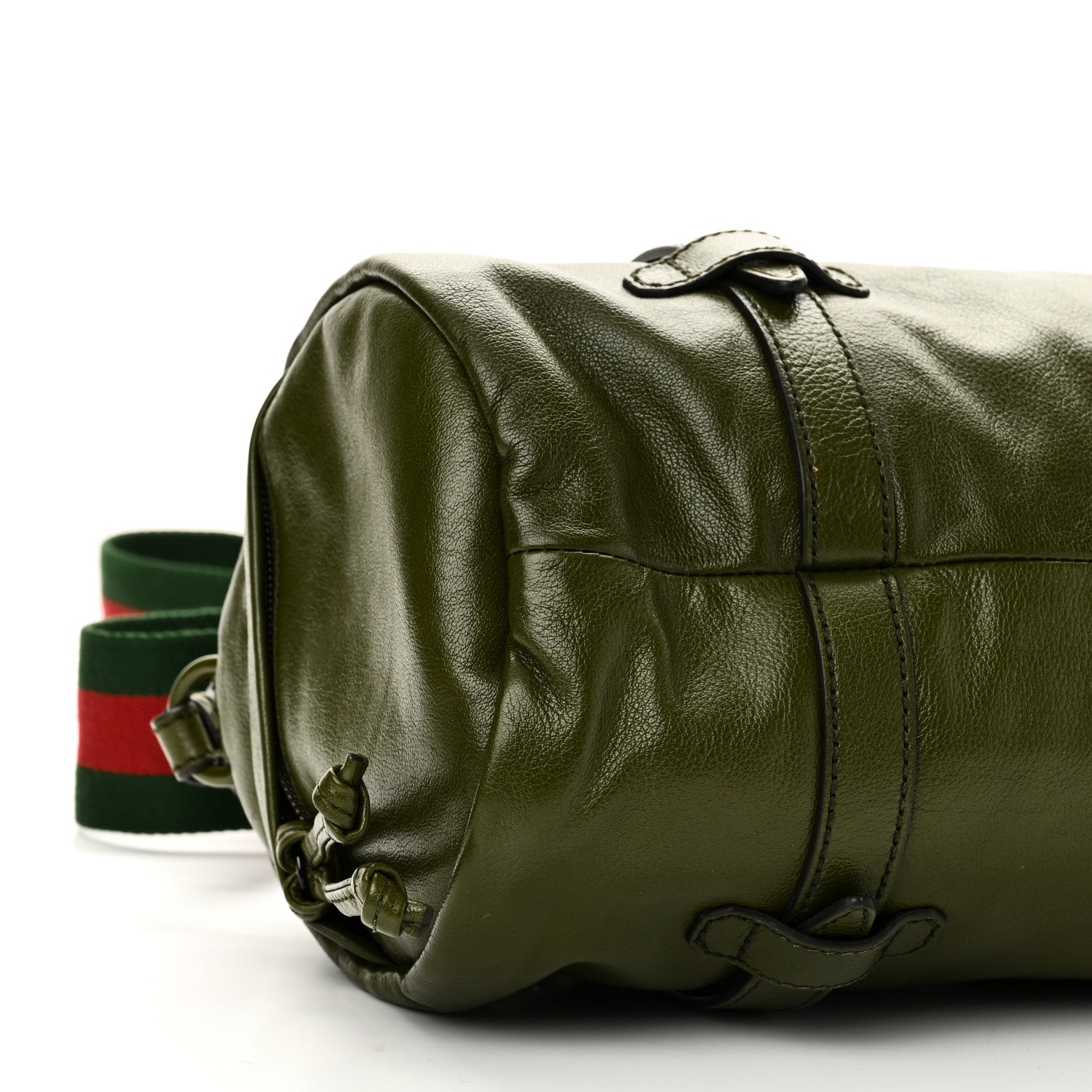 Gucci Piuma Lux Energy Monochrome Web Duffle Bag Green 9 of 10