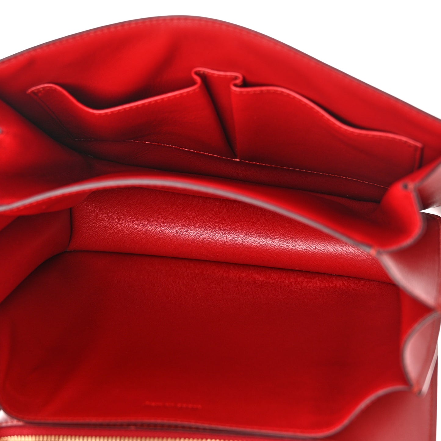 Box Calfskin Medium Classic Box Flap Bag Red