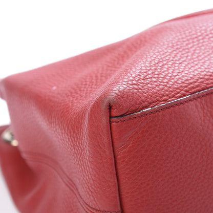 Gucci Pebbled Calfskin Medium Soho Chain Shoulder Bag Tabasco Red 9 of 17